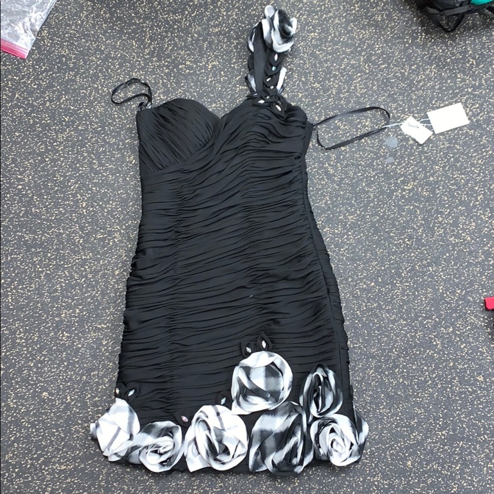 Black Flowered Dress